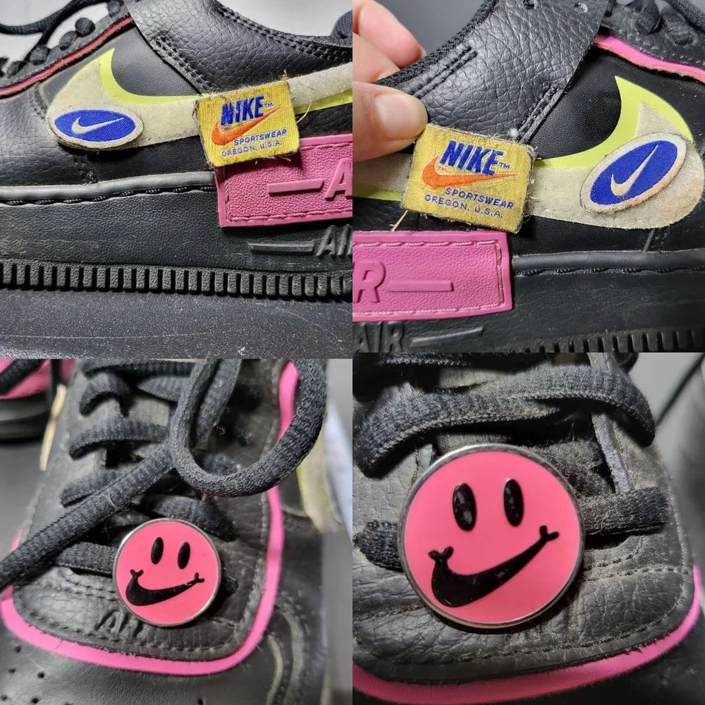 Nike Women's Air Force 1 Shadow Cosmic Fuchsia Sneakers Removable‎ Patches 6.5
